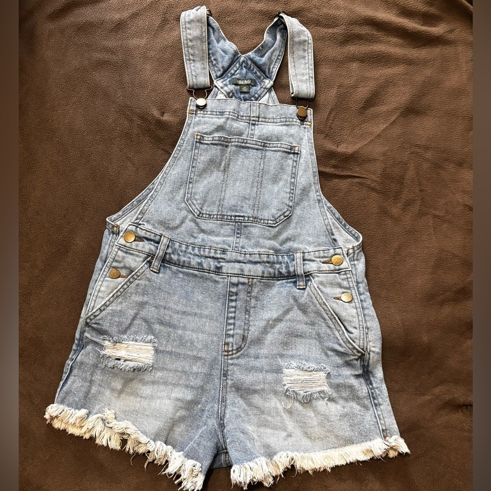 Denim Overall Shorts